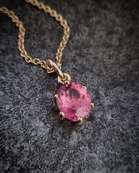 Rosa Turmalin oval 3,15 ct - Hänge Precious six