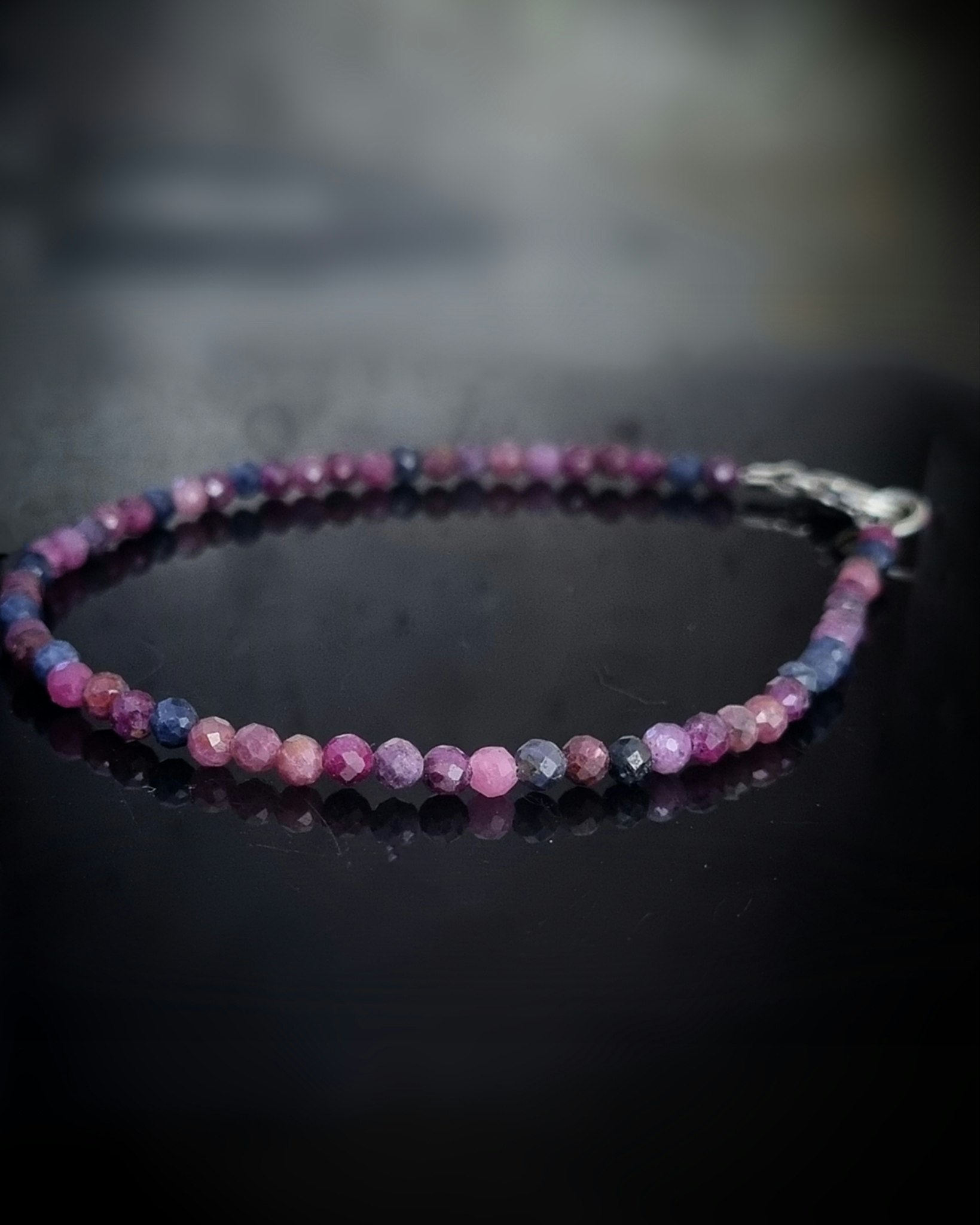 Glittrigt Safirarmband multi - från 17 cm