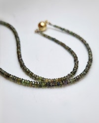 Skogsgrönt Safircollier - 43 cm