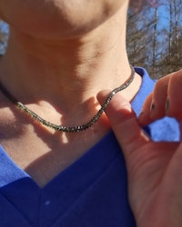 Skogsgrönt Safircollier - 43 cm