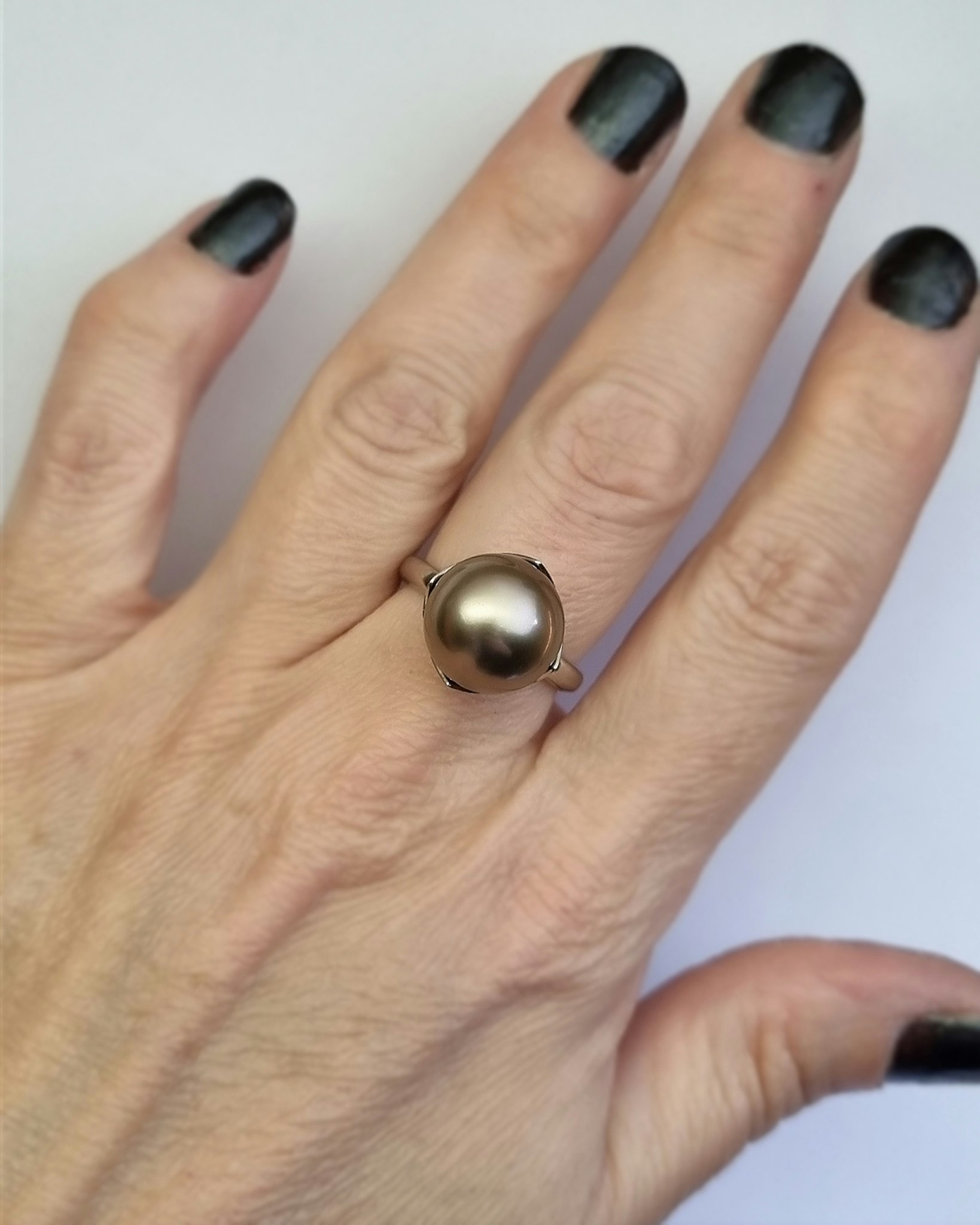 Miss BonBon - Exklusiv Tahitipärlring i 18K vitguld