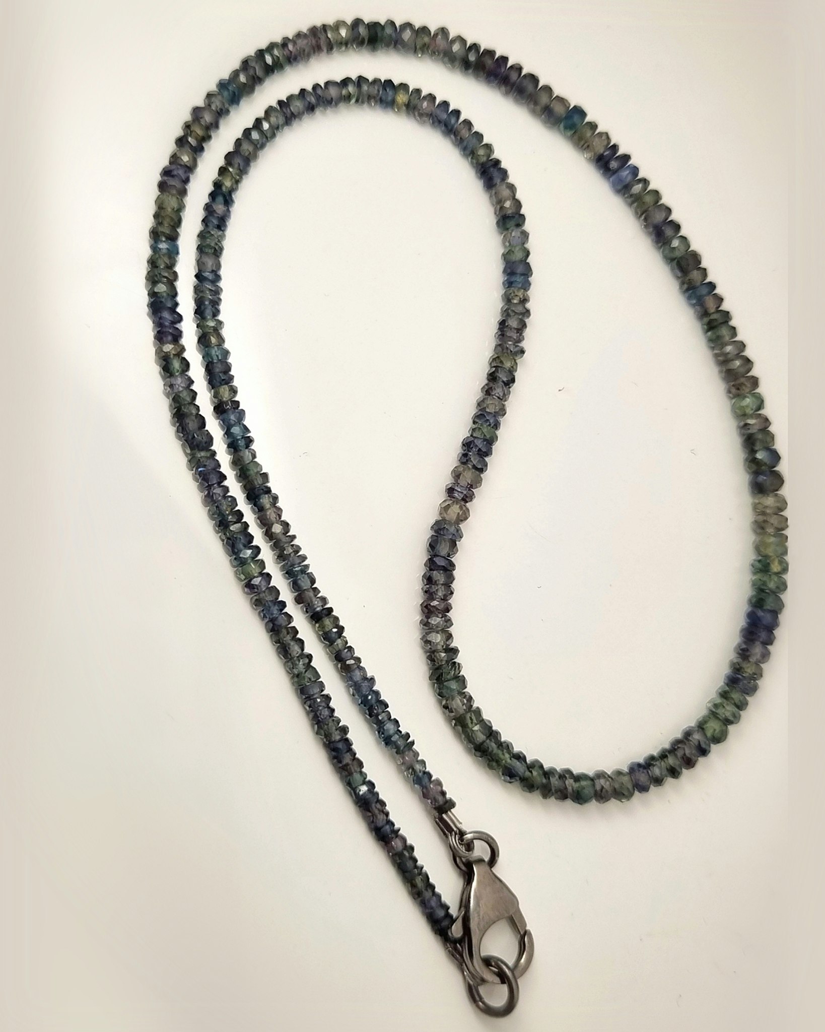 Safircollier teal - 42 cm