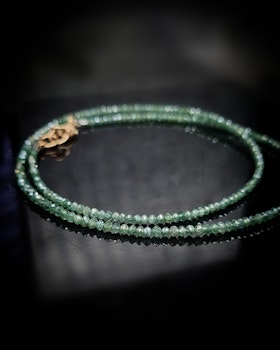 Ljusgrönblått gnistrigt Diamantcollier - 16 ct