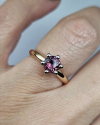 Precious Six med Safir - tvåfärgad ring i 18K guld