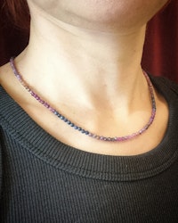 Flerfärgat Safircollier - 44,5 cm