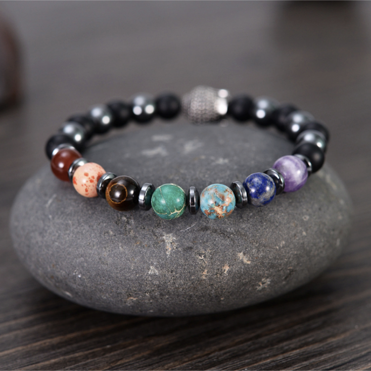 Natural Stone Tiger Eye 7 Chakra Bracelets & Bangles Yoga Balance Beads  Buddha Prayer Elastic Bracelet - Etsy