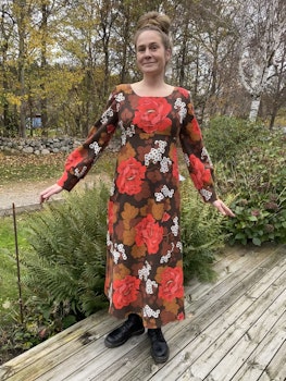 70-tals Långklänning