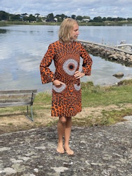 Klänning ”Hippie” i afrikanskt bröllopstyg