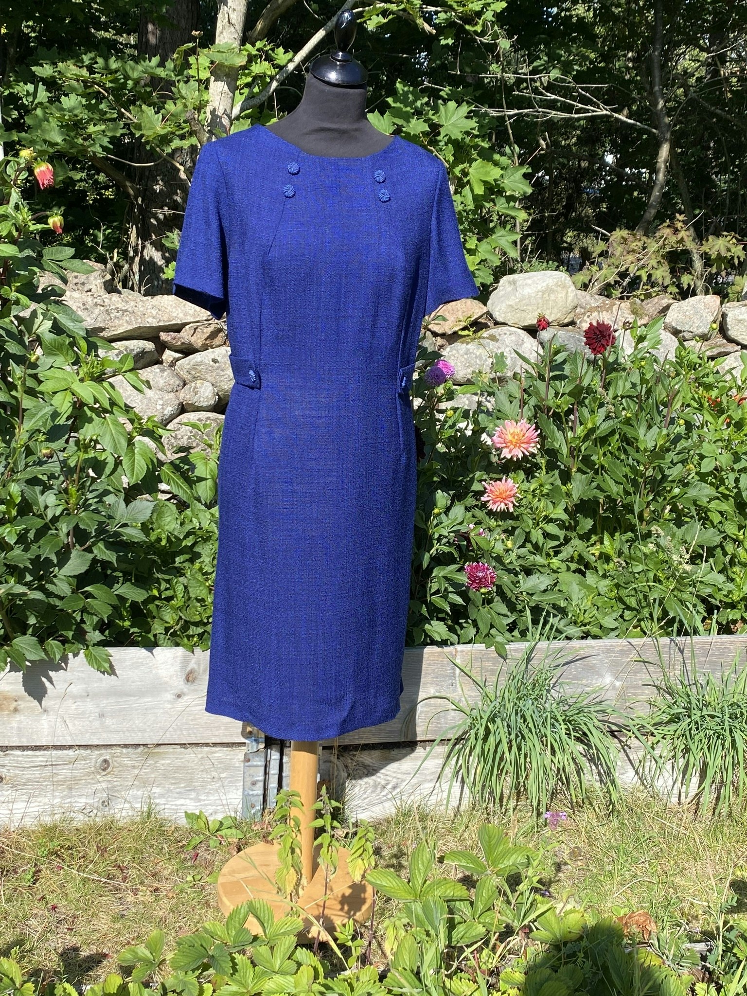 Figurnära härligt blå klänning - K.Sabel - Unika Kläder