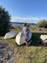Klänning ”Hippie” svart/vit africa