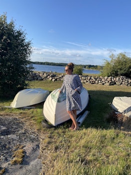 Klänning ”Hippie” svart/vit africa