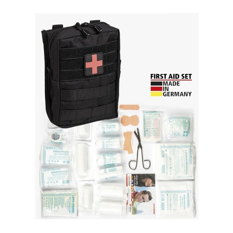 MIL-TEC by STURM Large 43-Piece First Aid Set - Black