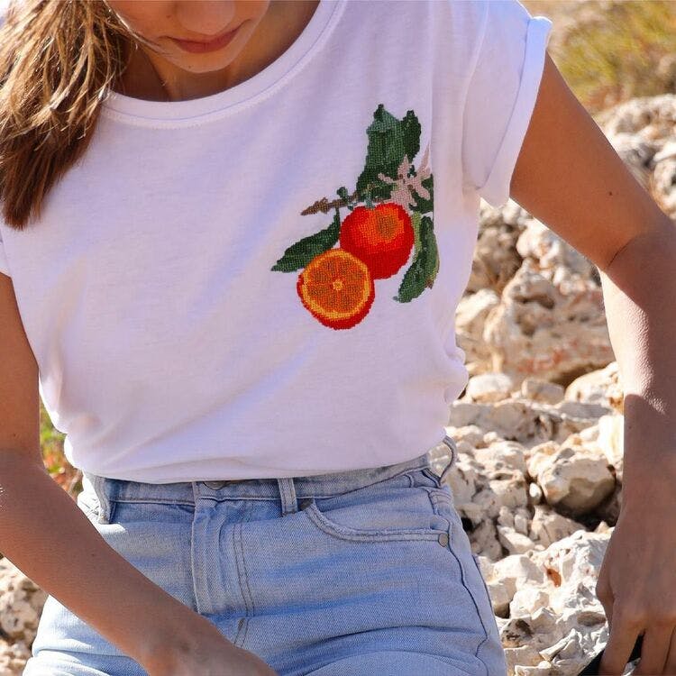 Fruits of Palestine T Shirt -Orange