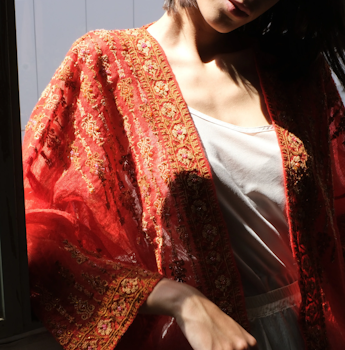 Najaf Jacket-Zohoor W Natarat Beaded