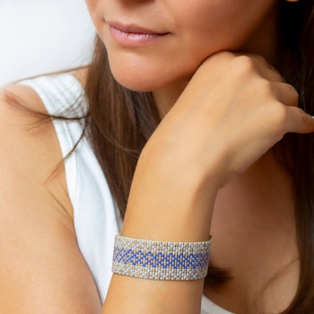 Handmade Beaded Bracelet - The Syrian Inhabited Scroll