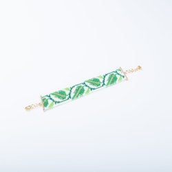 Handmade Beaded Bracelet - The Leaf