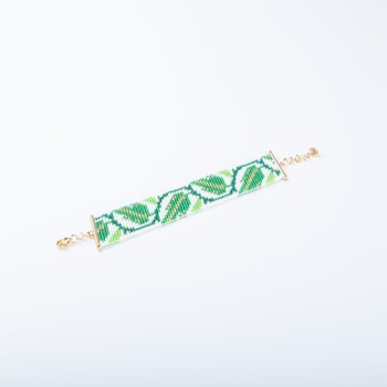 Handmade Beaded Bracelet - The Leaf