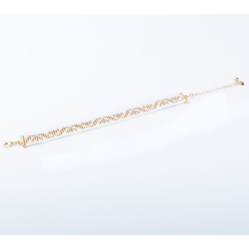 Handmade Beaded Bracelet - Tulip, in Gold