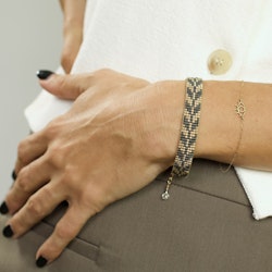 Grey Handmade Bead Bracelet - The Trees