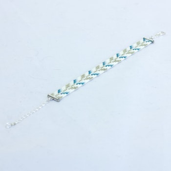 Handmade Bead Bracelet - The Trees, in Moody Blue