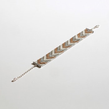 Handmade Beige Beaded Bracelet - Sickles