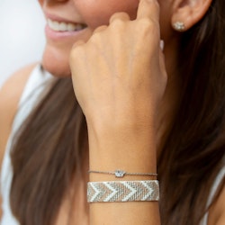 Handmade Beige Beaded Bracelet - Sickles