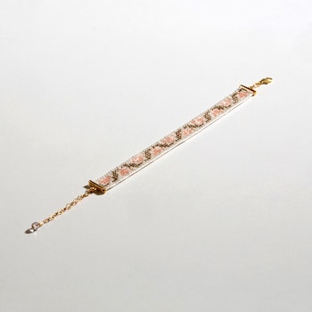 Handmade Beaded Bracelet - Tulip, in Pink