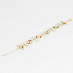 Handmade Beaded Bracelet - The Chain, in Honey Opal