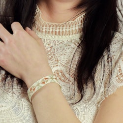 Handmade Beaded Bracelet - The Chain, in Honey Opal
