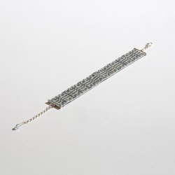 Moody Blue Handmade Beaded Bracelet - Chain Mail