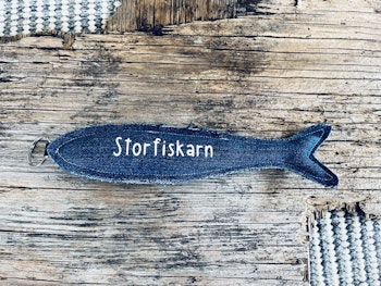 Nyckelring i jeans - Storfiskarn