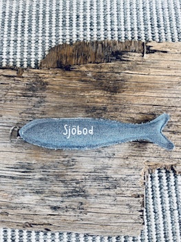 Nyckelring i jeans - Sjöbod