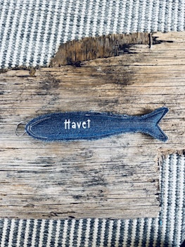 Nyckelring i jeans - Havet