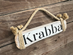 Krabba - skylt av drivved