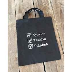 Tygpåse mindre - Nycklar, telefon, plånbok