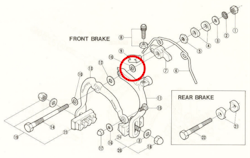 Mässingsbricka Shimano 851 2101