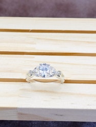 925 silverpläterad ring st.57