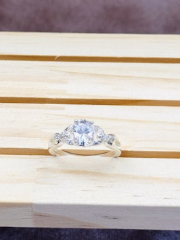 925 silverpläterad ring st.57