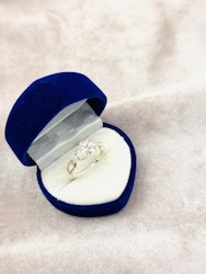 925 silverpläterad ring st.57