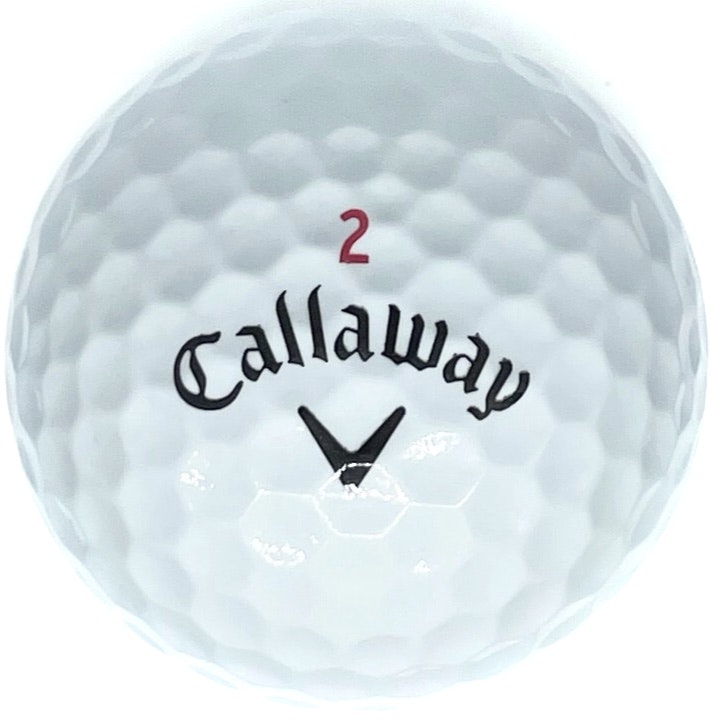 Detta är en vit golfboll, Callaway Mix