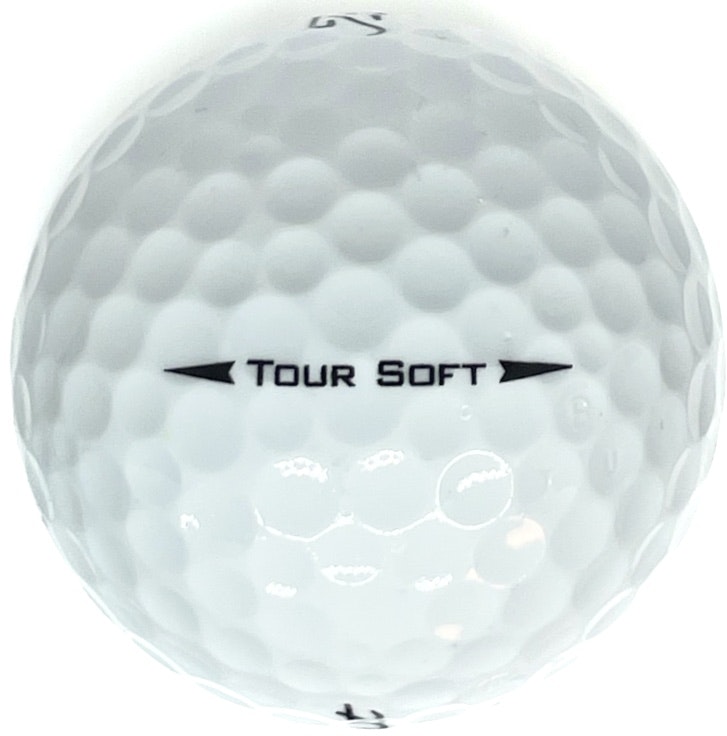 Detta är en vit golfboll, Titleist Tour Soft