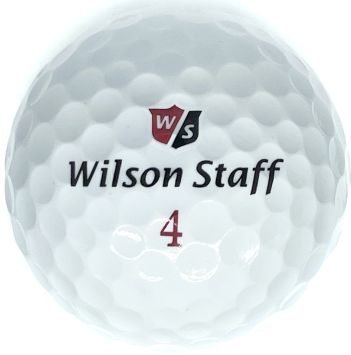 Detta är en vit golfboll, Wilson Staff DX2 Soft