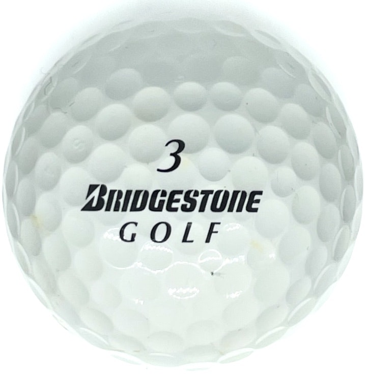 Detta är en vit golfboll, Bridgestone Mix