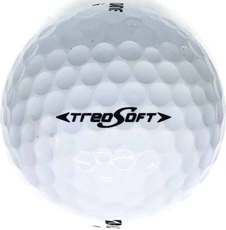 Detta är en vit golfboll, Bridgestone Treosoft