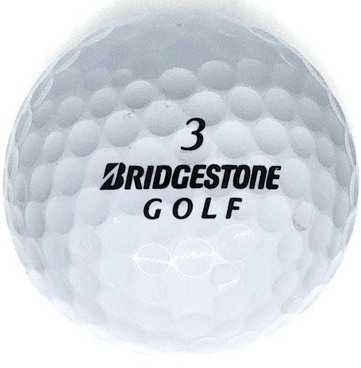 Detta är en vit golfboll, Bridgestone Treosoft