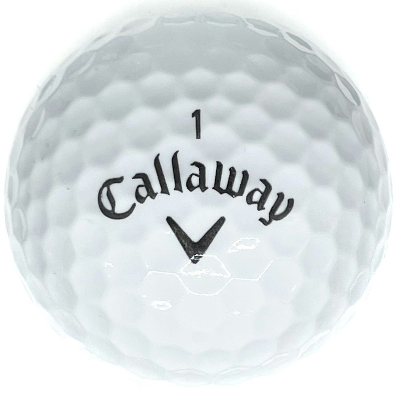 Detta är en vit golfboll, Callaway HEX Warbird