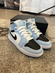 Air Jordan 1 Mid Ice Blue Black GS NYA! 36.5