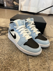 Air Jordan 1 Mid Ice Blue Black GS NYA! 36.5