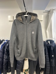 Moncler Backpadded Hooded Down Cardigan L