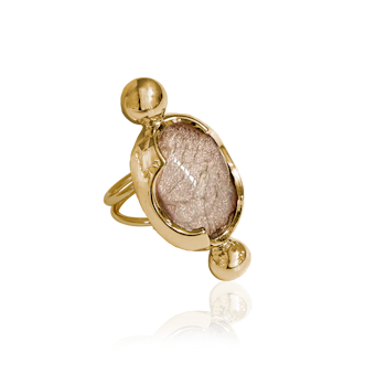 Oyster Ring - Marble Sand Guld